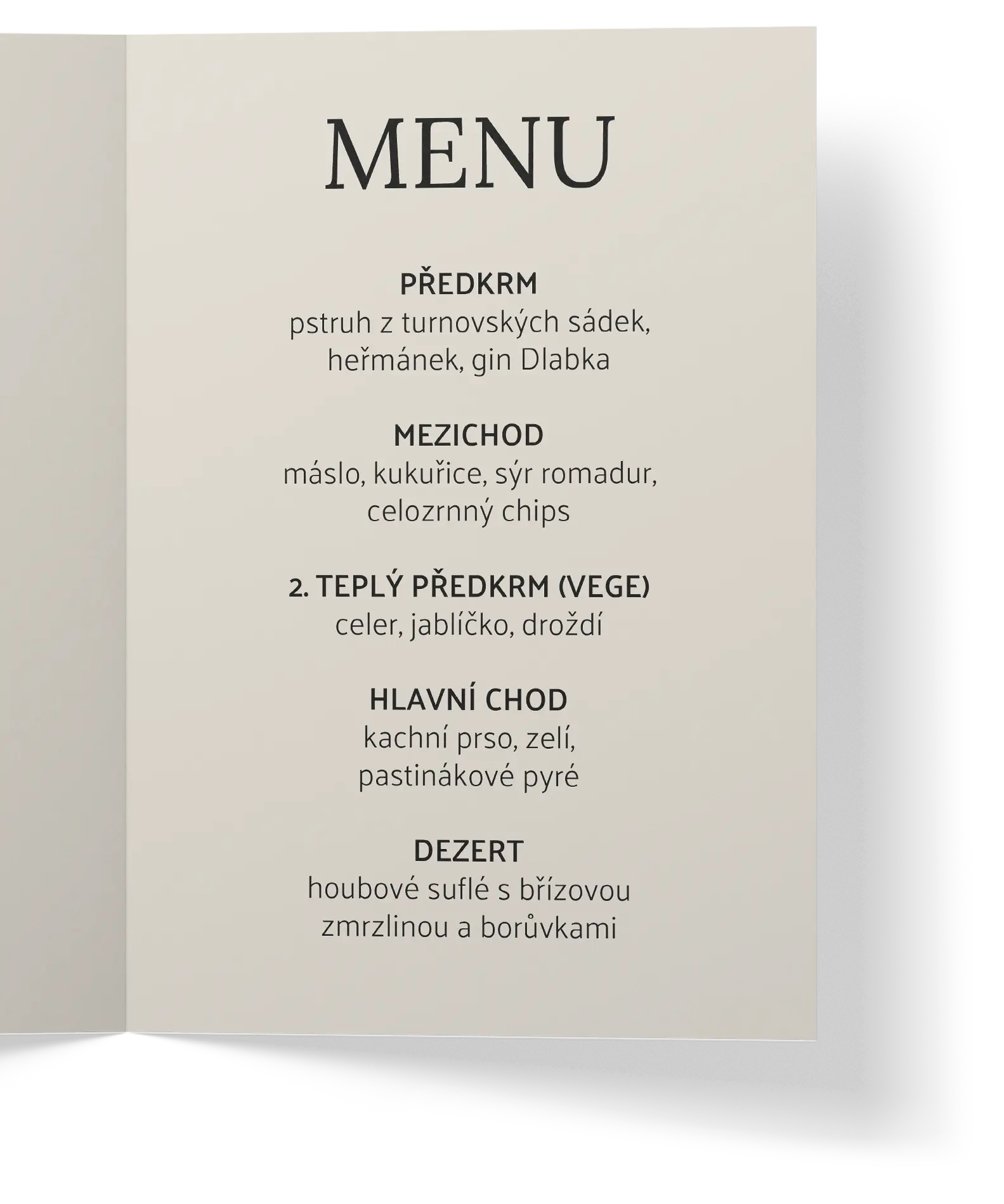 Degustační menu