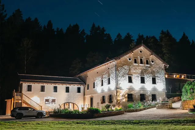 The North Mill at night